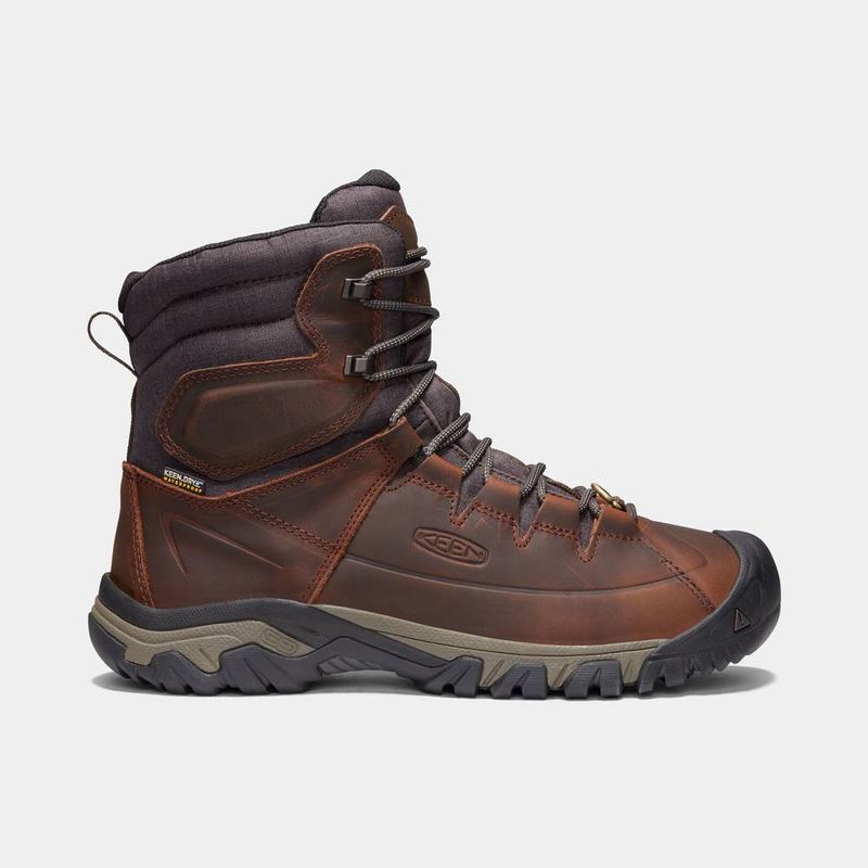 Cheap Keen Targhee High Lace Waterproof Mens Winter Boots Brown NZ (8071-USZHR)